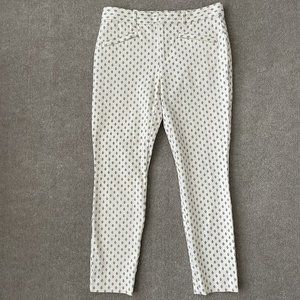 Gap Pants Womens 6 Cream Black Ankle Skinny Stretch Casual Crop 26" Inseam